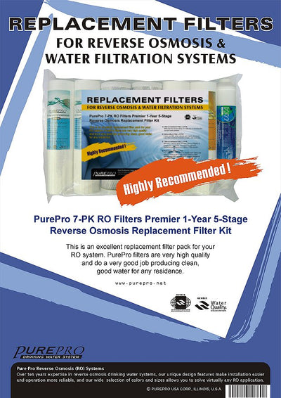 PurePro® 7-Pack RO Filter Kit – 1-Year  Replacement Filters