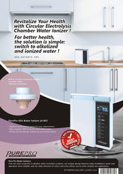 A New Era of Ionized Water: PurePro® JA-903 Scientifically Proven for Health and Vitality- with an extra full set of replacement filters.