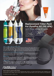 PUREPRO® X6-4PK Original Replacement Filter Set For PurePro X6 Quick-Change RO System