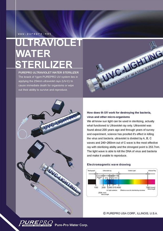 PurePro® UV-C Ultraviolet Water Sterilizer