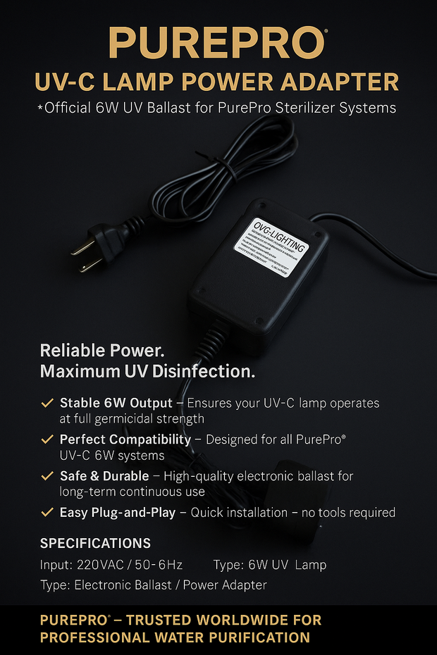 PUREPRO® UV-C LAMP POWER ADAPTER