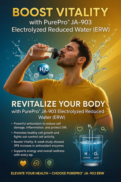A New Era of Ionized Water: PurePro® JA-903 Scientifically Proven for Health and Vitality- with an extra full set of replacement filters.