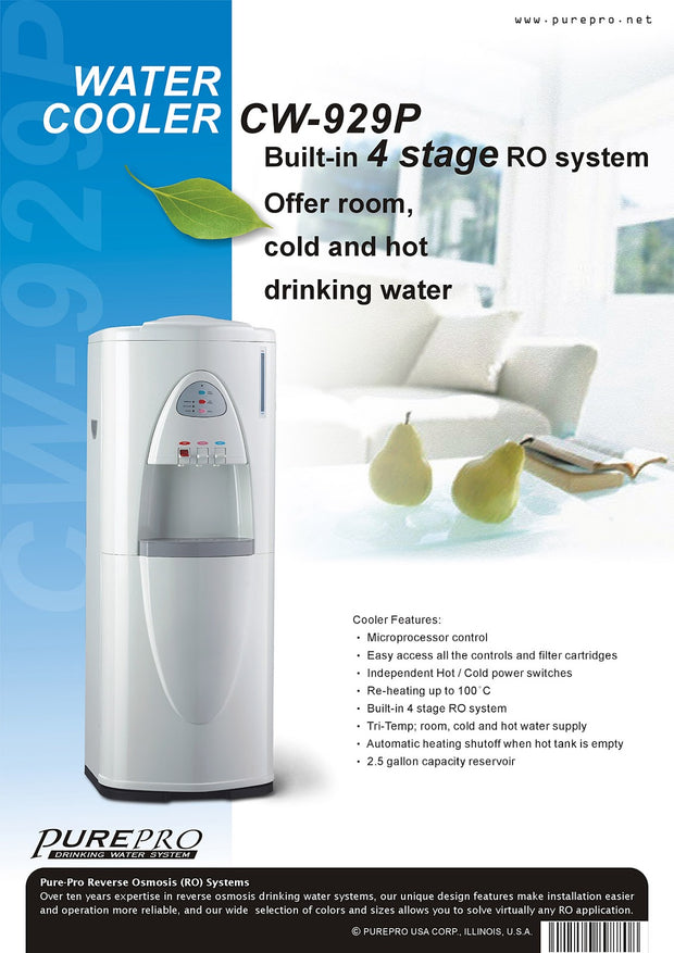 PurePro® USA Office RO Water Heater / Water Cooler  CW929P  (White)