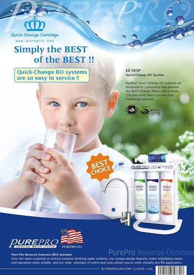 PurePro® USA Reverse Osmosis Water Filter System EZ-105P