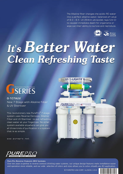 PurePro® USA Reverse Osmosis Water Filtration System G107AUV