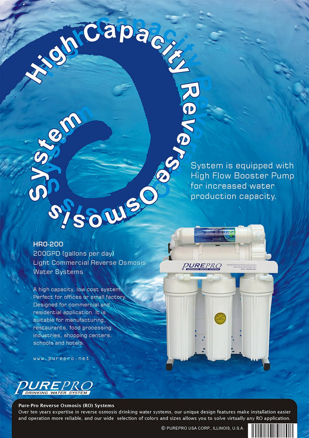 PurePro® USA Light Commercial Reverse Osmosis Water Filtration System HRO-200
