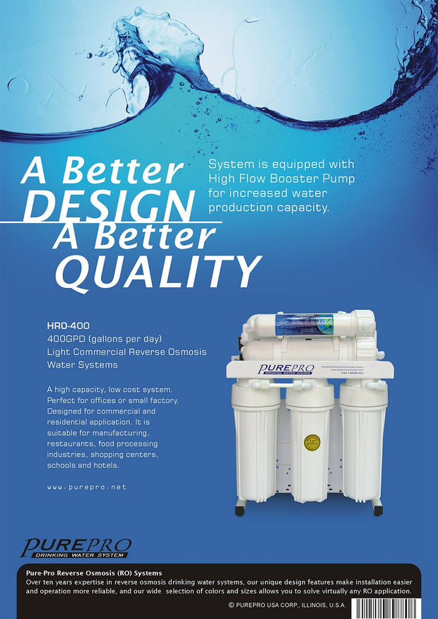 PurePro® USA Light Commercial Reverse Osmosis Water Filtration System HRO-400