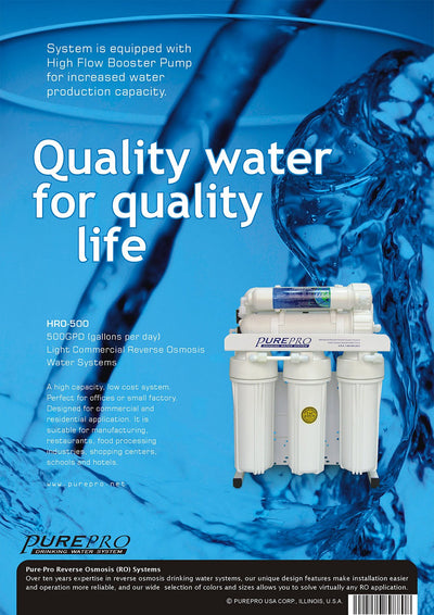 PurePro® USA Light Commercial Reverse Osmosis Water Filtration System HRO-500