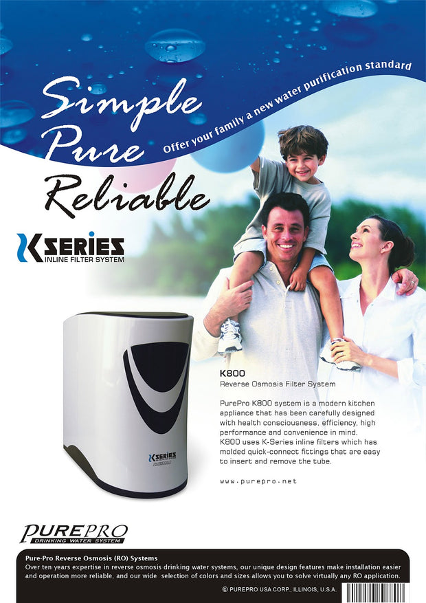 PurePro® USA Reverse Osmosis Water Filter System K800
