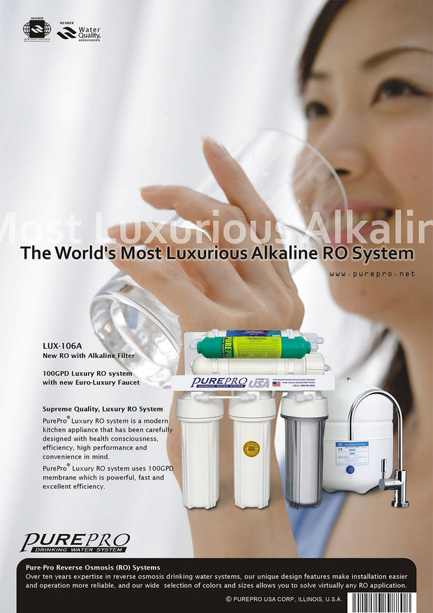 PurePro® USA Alkaline RO Water Filter System LUX-106A