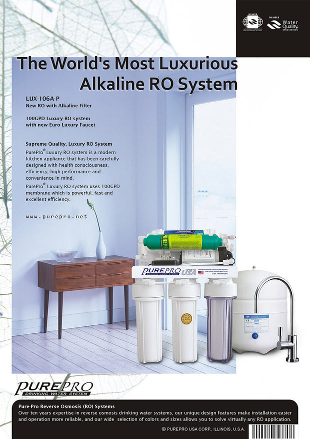 PurePro® USA Alkaline RO Water Filter System LUX-106A-P