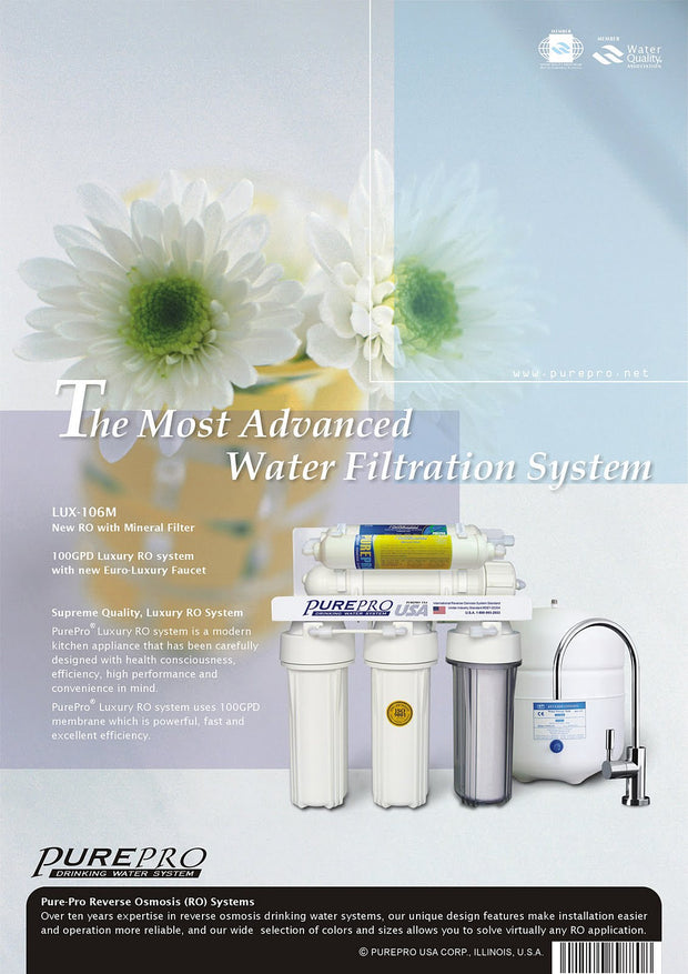 PurePro® USA Reverse Osmosis Water Filter System LUX-106M