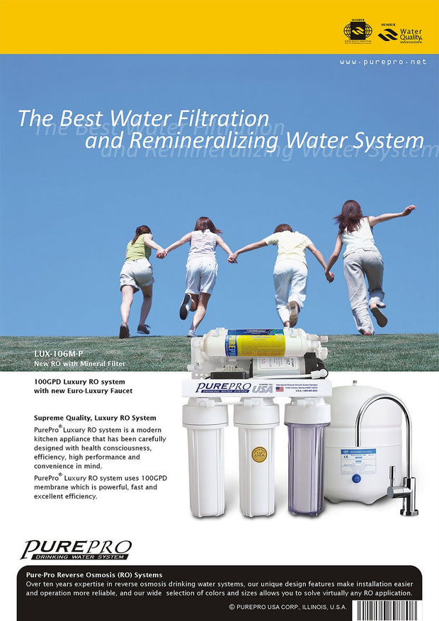 PurePro® USA Reverse Osmosis Water Filter System LUX-106M-P