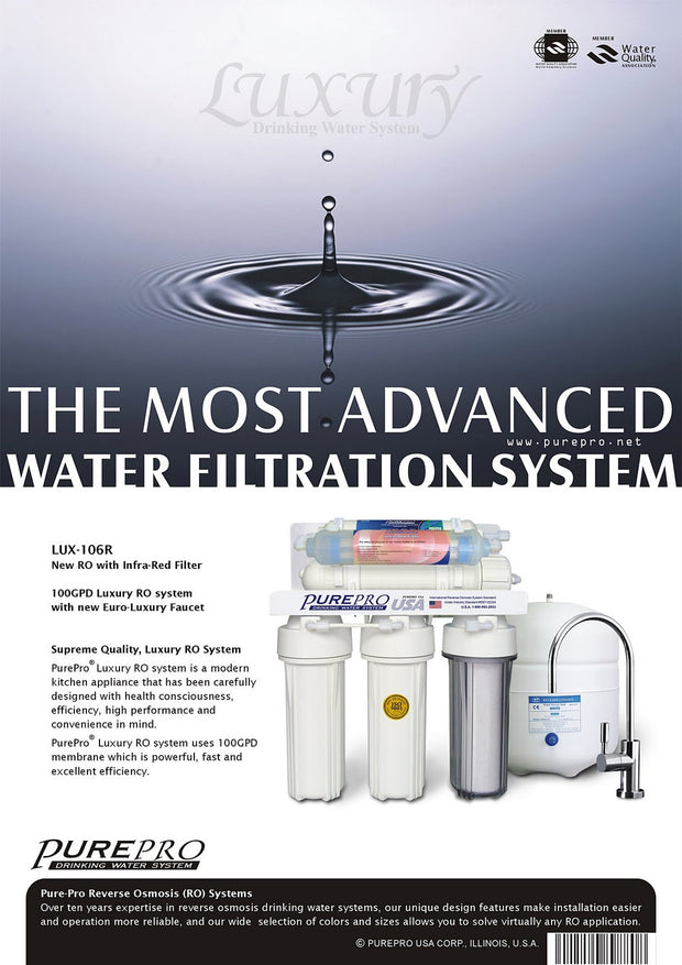 PurePro® USA Reverse Osmosis Water Filter System LUX-106R