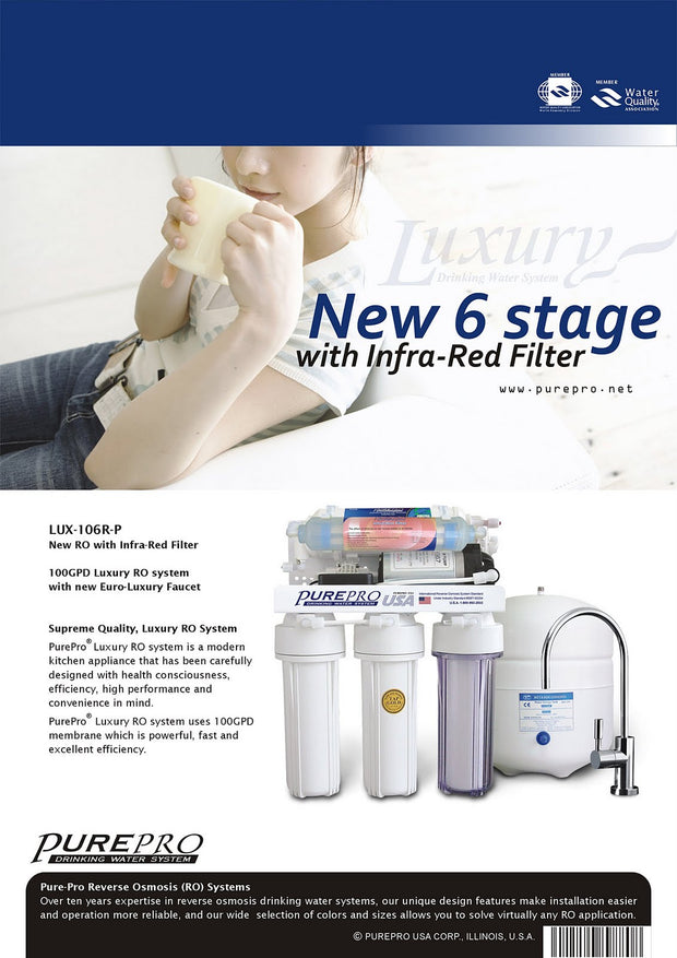 PurePro® USA Reverse Osmosis Water Filter System LUX-106R-P