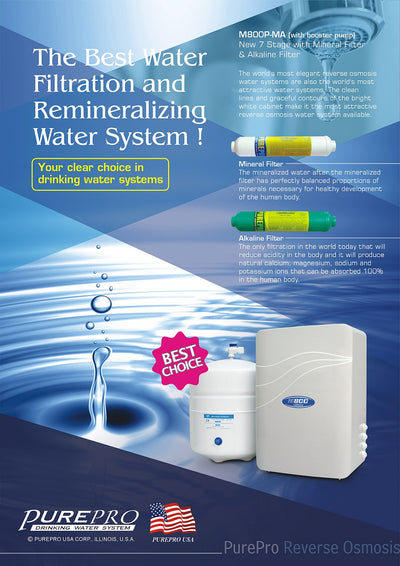 PurePro® USA Reverse Osmosis Water Filter System M800P-MA