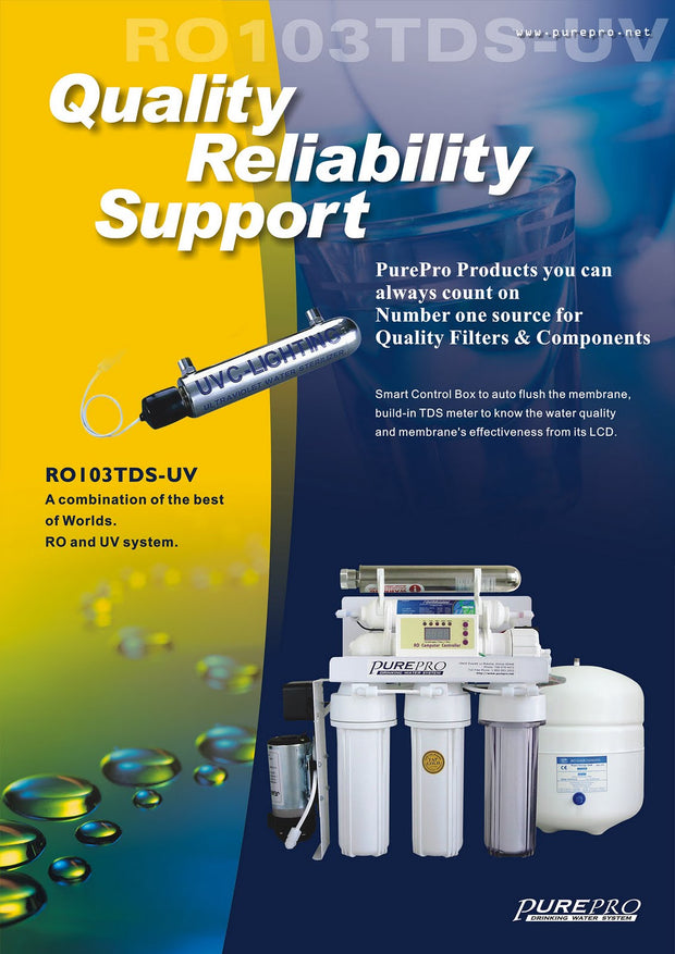 PurePro® USA Reverse Osmosis Water Filtration System RO103TDS-UV