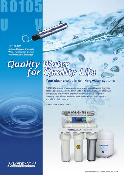 PurePro® USA Reverse Osmosis Water Filtration System RO105-UV