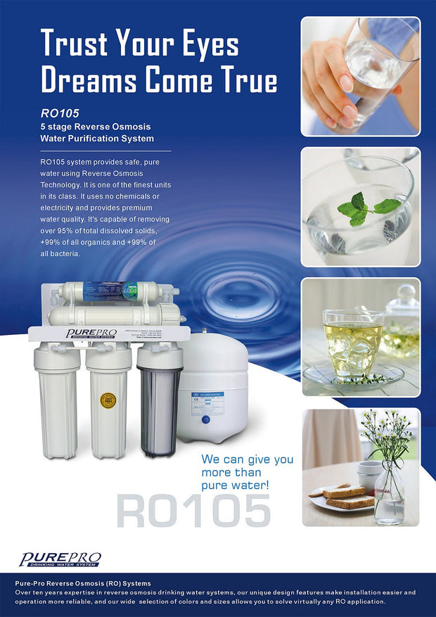 PurePro® USA Reverse Osmosis Water Filtration System RO105