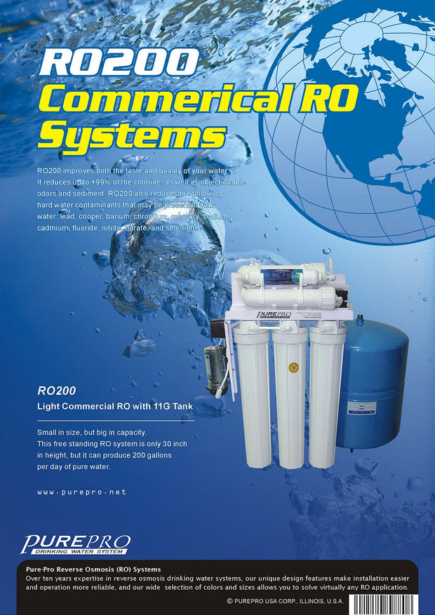PurePro® USA Light Commercial Reverse Osmosis Water Filtration System RO200