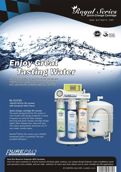 PurePro® USA Reverse Osmosis Water Filtration System RS-103TDS