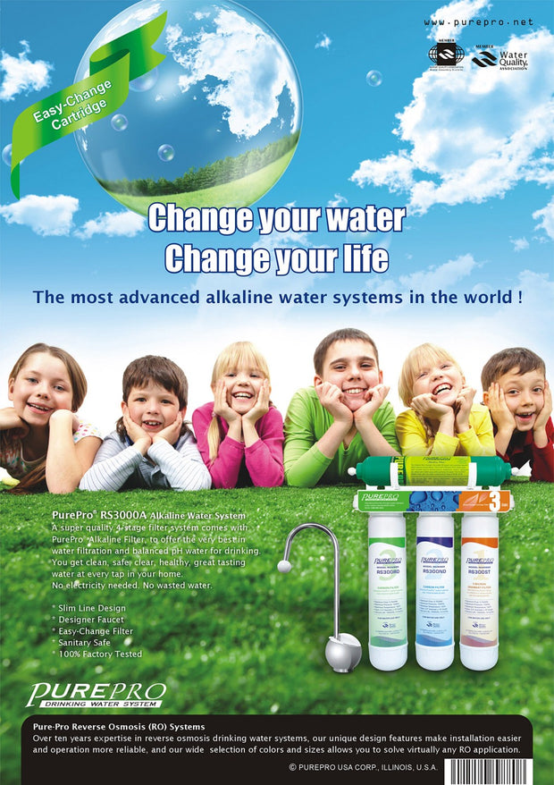 PurePro® USA 3-Stage Alkaline Water Filtration System RS3000A