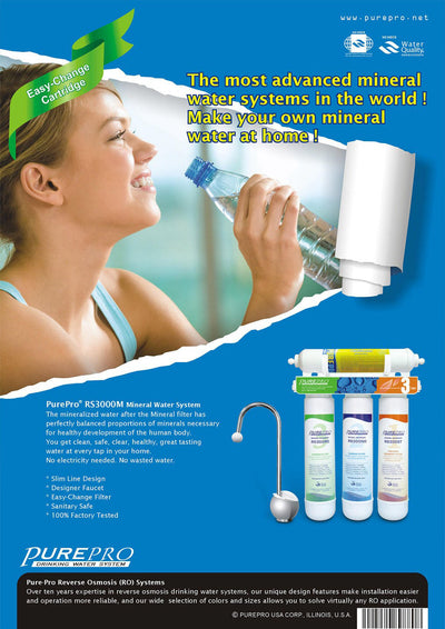 PurePro® USA 3-Stage Mineral Water Filtration System RS3000M