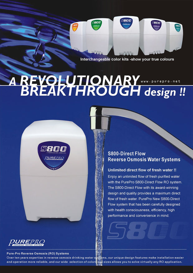 PurePro® USA Reverse Osmosis Water Filtration System S800-Direct Flow