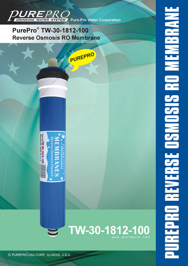 PurePro® USA Membranes :  TW30-1812-100 : The Best RO Membranes in The World