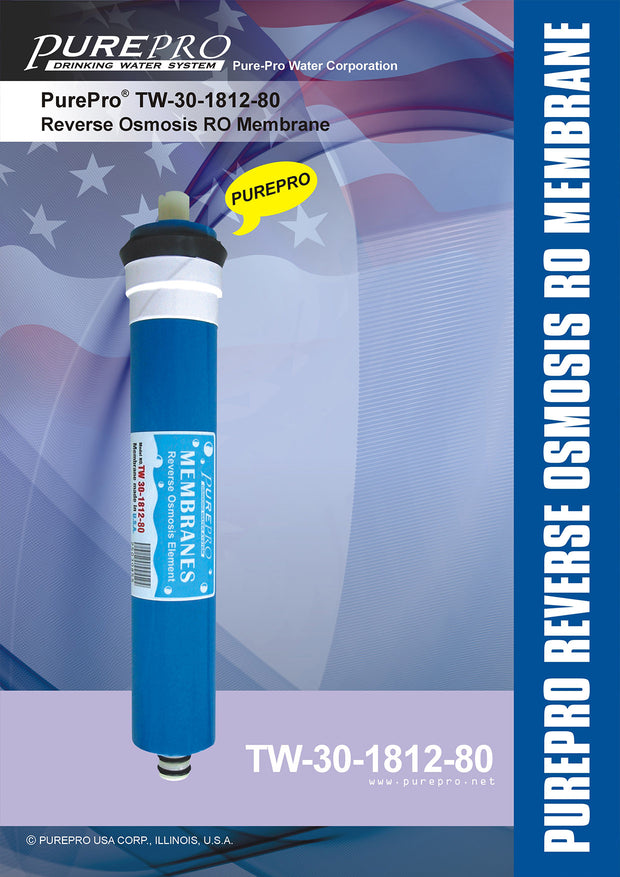 PurePro® USA Membranes :  TW30-1812-80 : The Best Reverse Osmosis Membranes in The World