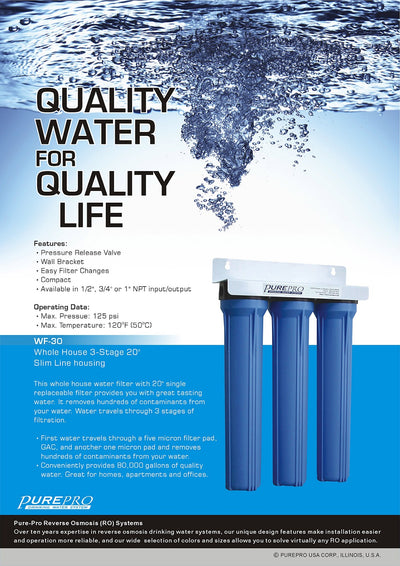 PurePro® USA Whole House Water Filter System WF-30