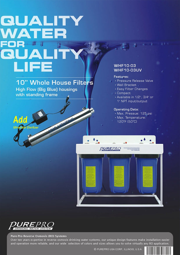 PurePro® USA Whole House Water Filter System WHF10-03