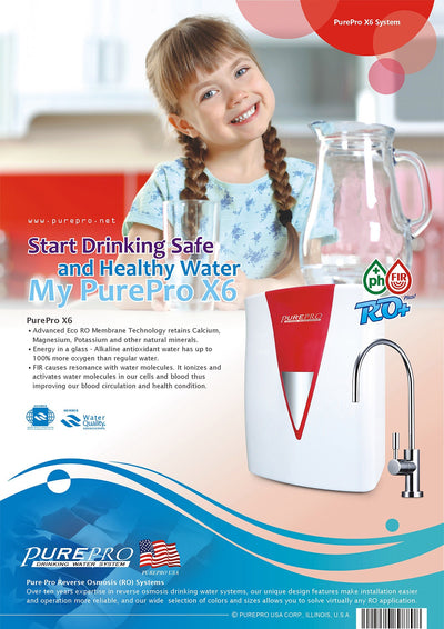 PurePro® USA Reverse Osmosis Water Filter System X6 - FIR