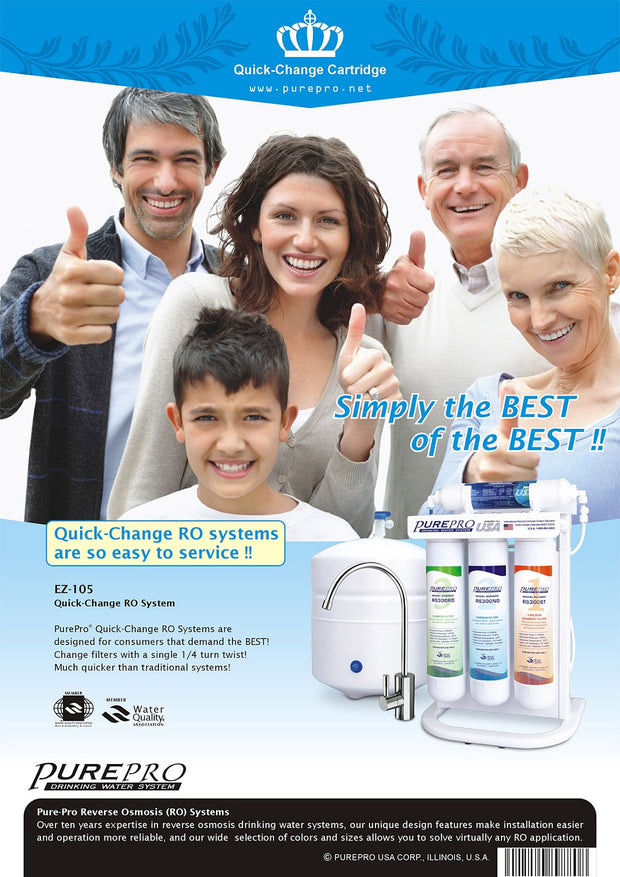 PurePro® USA Reverse Osmosis Water Filter System EZ-105