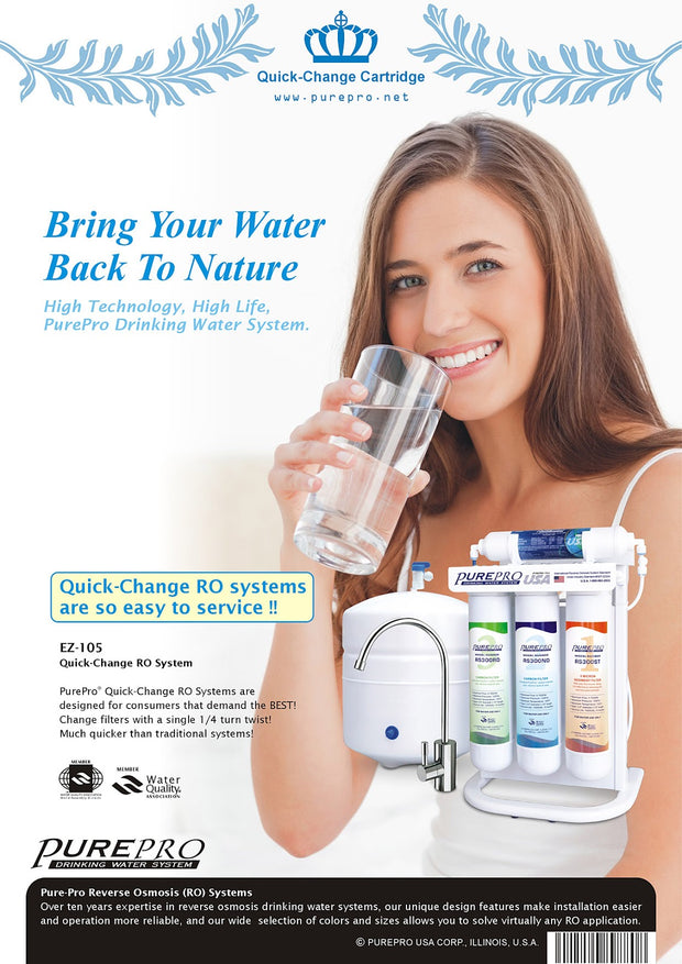 PurePro® USA Reverse Osmosis Water Filter System EZ-105