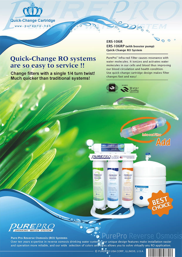 PurePro® USA Quick-Change Reverse Osmosis Water Filter System ERS-106RP