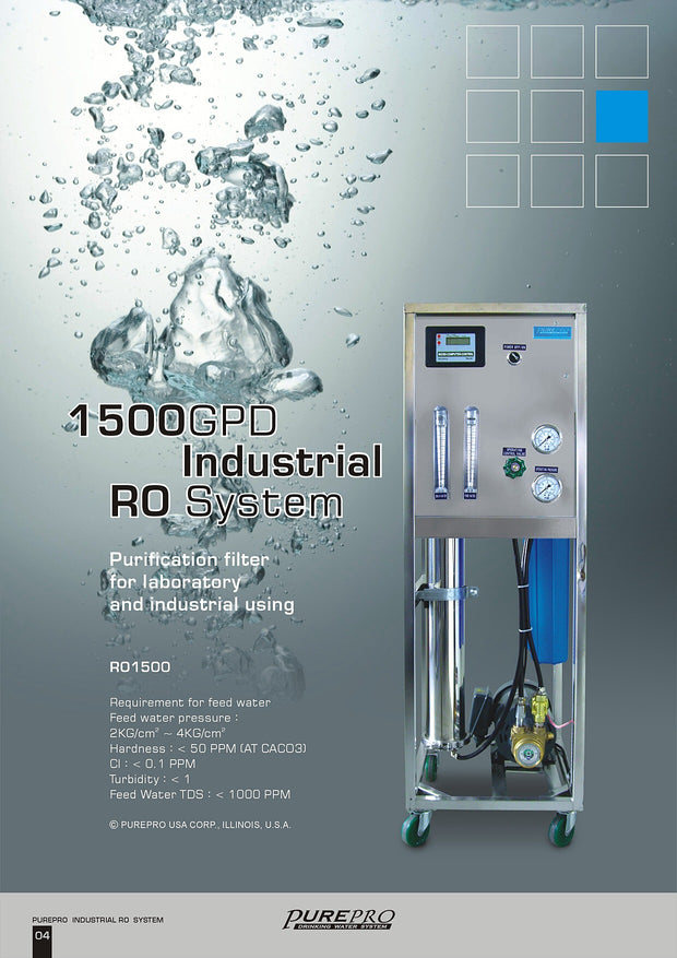 PurePro® USA Industrial Reverse Osmosis System, Commercial RO System RO1500
